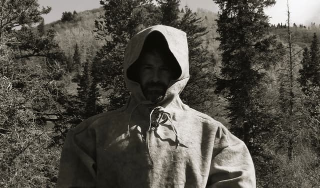 James M. Van Lanen in handmade clothing